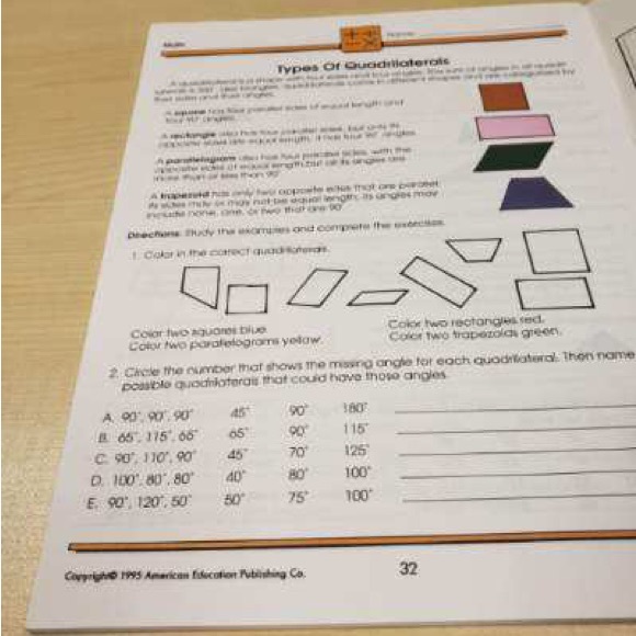Grade 6 Math Workbook - Colorful Fish Design - Picture 5 of 5